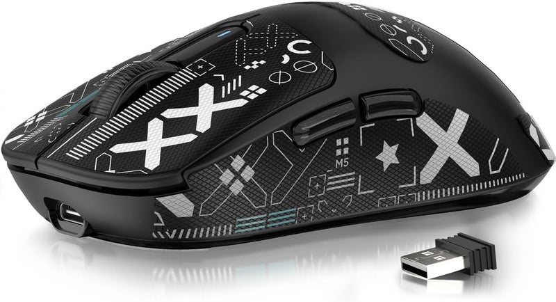MANBASNAKE Attack Shark X3 Wireless Gaming Mouse, 49g Lightweight Triple Mode Ergonomic Computer Mouse, PAW3395 26K DPI Sensor, 200h Battery Life, Griptape Programmable Buttons for PC/Laptop/Mac/Win - Image 1